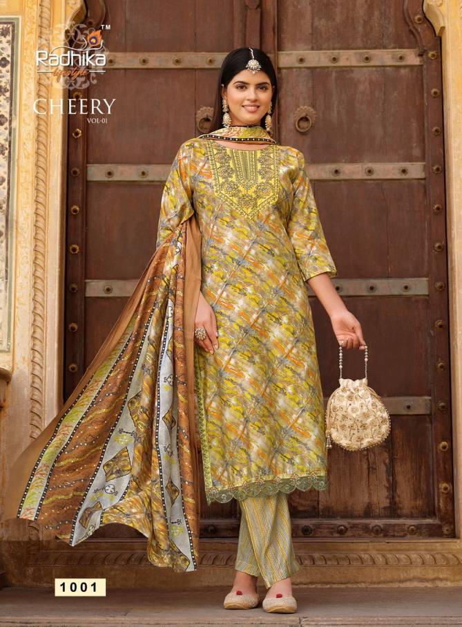 Radhika Cherry Vol 1 Muslin Printed Readymade Suits
